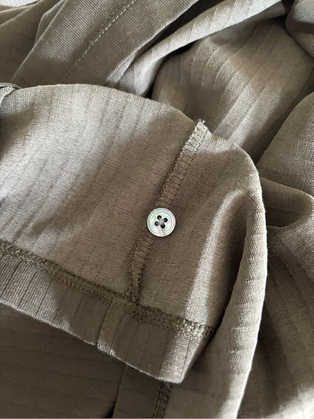 Banana Republic Men's Olive Polo with Chest Pocket